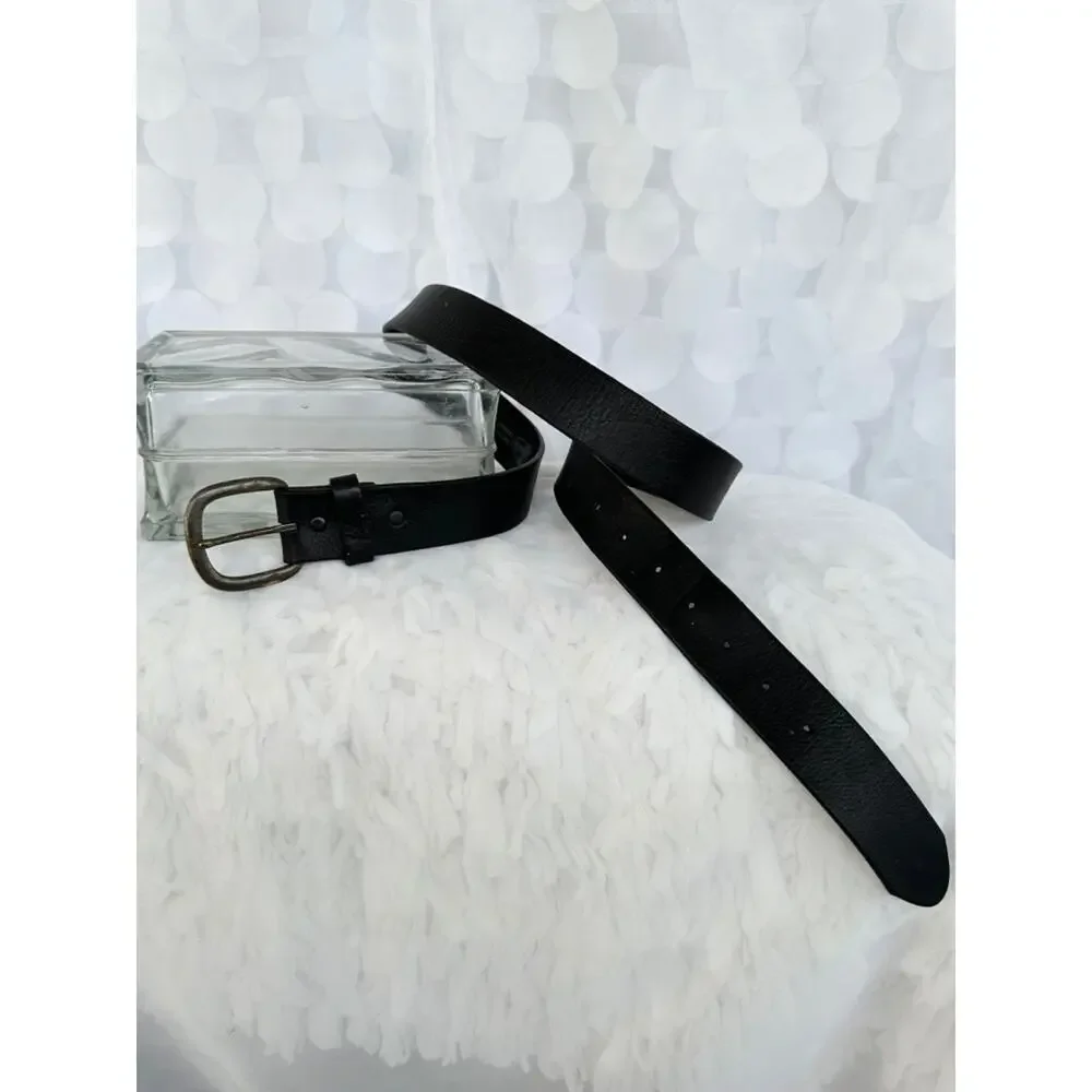 JUSTIN Mens size 40 Black Genuine Leather Belt PEBBLED 1.5